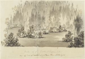 Vy av det inre av grottan i Painshill by Fredrik Magnus Piper