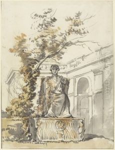 Romerska antikviteter i en tradgard by Jean Eric Rehn