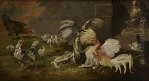 Cockfight in the poultry by Frans Snyders