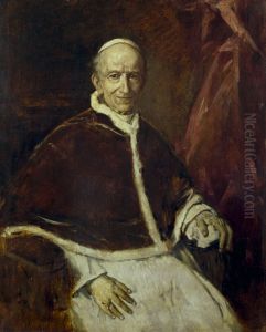 Portrait of Pope Leo XIII by Lenbach Franz Von