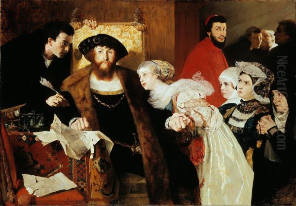 Christian II signing the Death Warrant of Torben Oxe - view 1