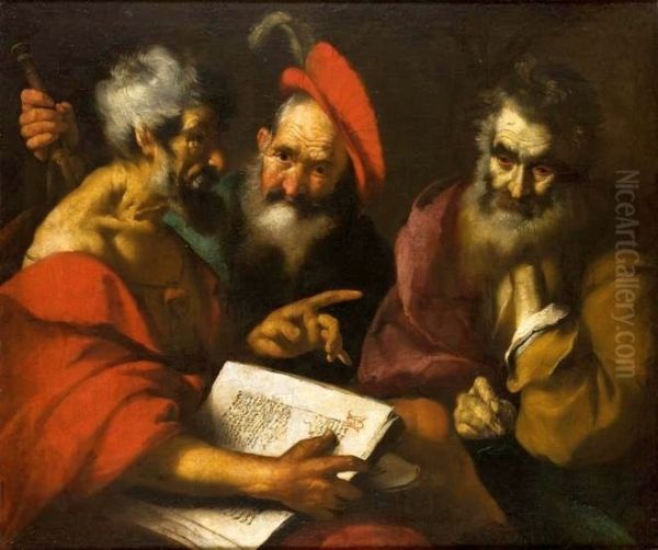 Dispute of the three wise men. - view 1