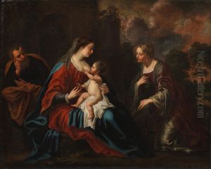 Madonna and Child with Saint Catherine of Alexandria by Vincent Malo (I)