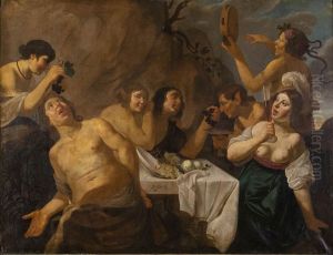 Feast in honor of Bacchus by Jan Van Bijlert