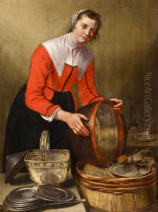 Kitchen maid by Willem Van Odekercken