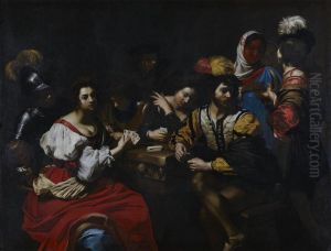 Card players and fortune teller