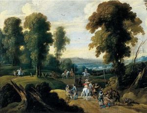 Landscape with soldiers at rest by Pieter van der Hulst (II)