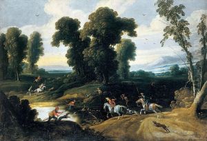 Landscape with a hunting party