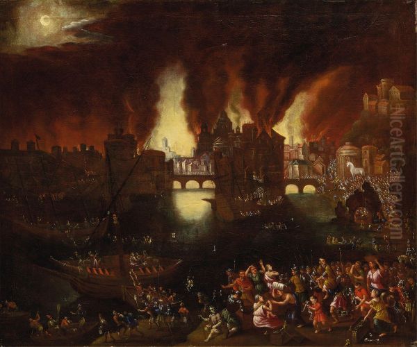 Troy burning - view 1