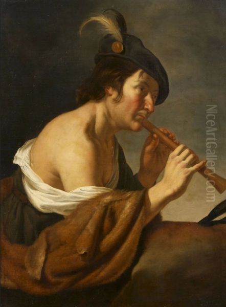 Man with a Flute - view 1