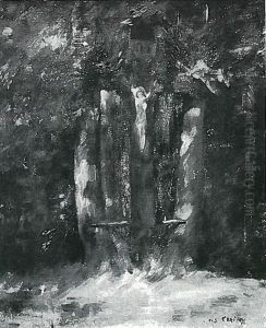 Kruzifix im Walde by Lovis (Franz Heinrich Louis) Corinth