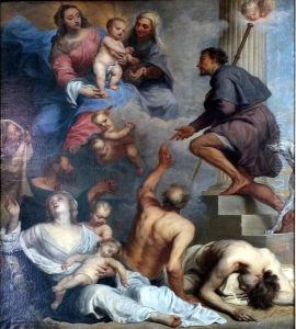 Saint Roch speaks in favour of the lepers