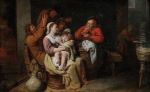 A peasant interior by David Ryckaert III