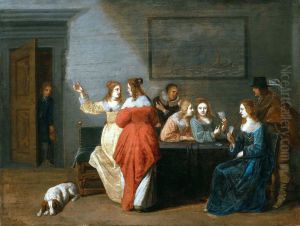 Card players. by Christoffel Jacobsz van der Laemen
