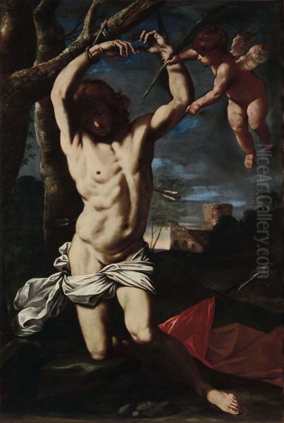 Saint Sebastian and an angel - view 1