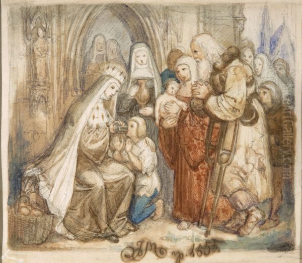 Saint Jadwiga among the Poor - view 1