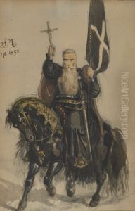 Peter of Amiens - Crusader by Jan Matejko