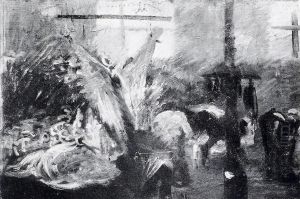Schlachthausszene by Lovis (Franz Heinrich Louis) Corinth