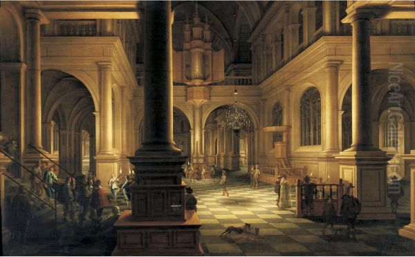 Interior of a Church by Night - view 1