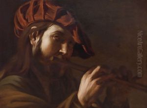 Flute player by Bartolomeo Mendozzi