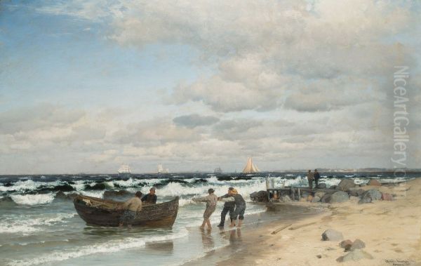 Kustenlandschaft mit Fischern. - view 1