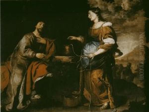 Jesus and the Samaritan woman at the well by Jan De Herdt