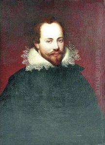 Portrait of a man with lace collar. by Cornelis De Vos