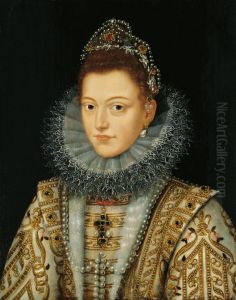 Portrait ofIsabella Clara Eugenia(1566-1633), Regent of the Netherlands by Frans Pourbus the younger