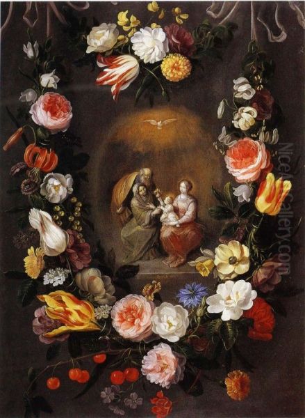 Holy Family with S.t. Anne in a Garland of Flowers - view 1