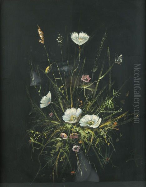 Opstilling med markblomster. - view 1