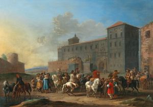 Horse market at the Piazza del Quirinale, Rome Horse market at the Piazza del Quirinale, Rome
