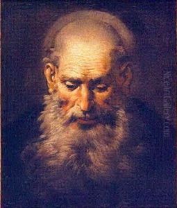 Study of an old man's head (head of a monk). by Jusepe de Ribera