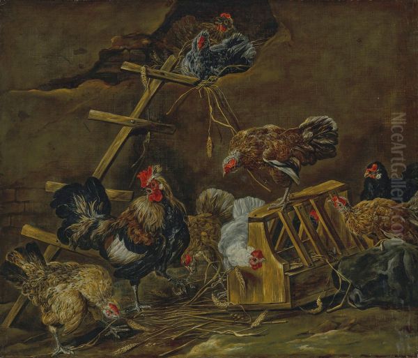Poultry in a barn - view 1