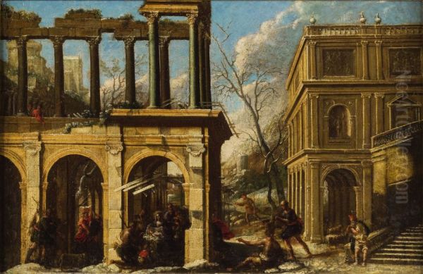 Architectural capriccio with staffage - view 1