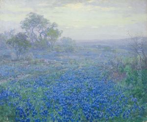 A Cloudy Day, Bluebonnets near San Antonio, Texas by Julian Onderdonk