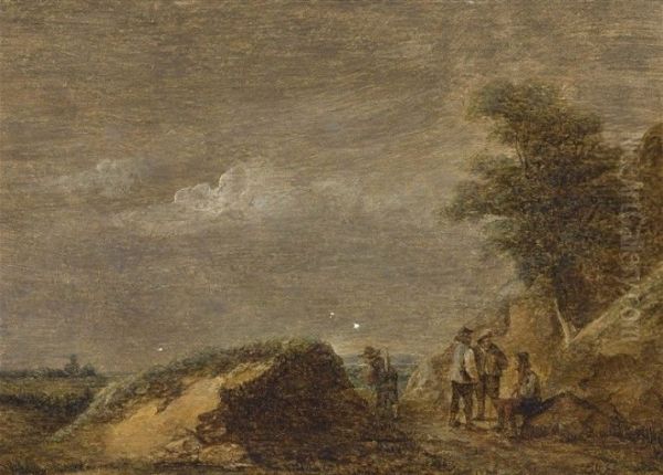 Peasants on a country road. - view 1
