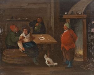 Drinkers and smokers in an interior (2)