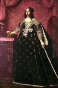 Portrait of Anne of Austria. by Charles Beaubrun