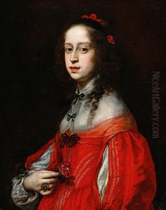 Portrait of Maria Leopoldine von Habsburg-Tirol, Holy Roman Empress by Justus Sustermans