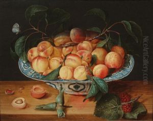 Still life with peaches in a Chinese bowl thumbnail