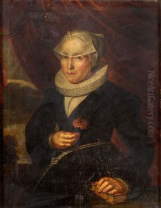Portrait einer Edeldame mit Buch by Unidentified painter