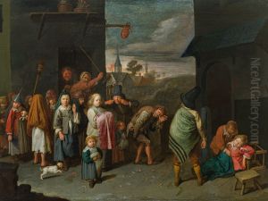 Charivari, parody of a baptismal cortege