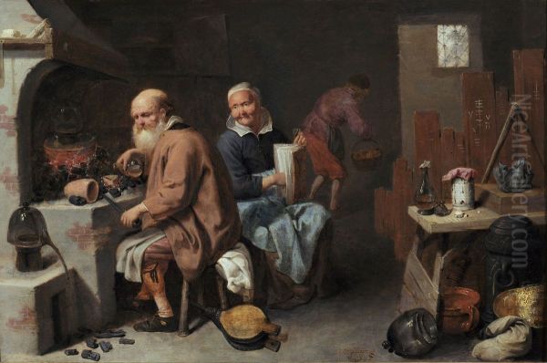 The Alchemist and His Wife in the Workshop - view 1