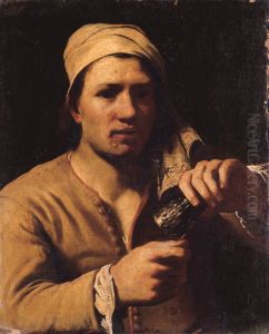 Young man in a turban holding a roemer (The fingernail test)