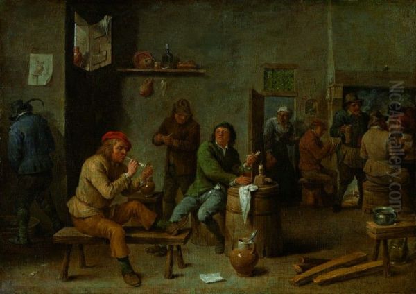 Tavern scene (Smokers in an inn). - view 1
