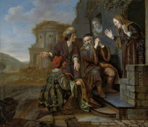 Joseph's blood-stained coat brought to Jacob.