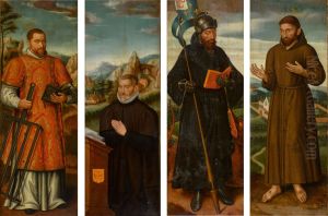 Saints Lawrence, George and Francis of Assisi with donor