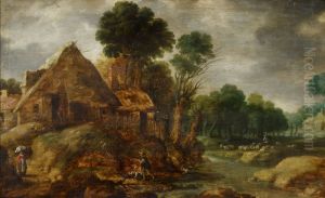 Landscape with a farm