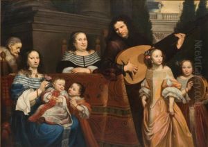 Family portrait by Jacob van Oost
