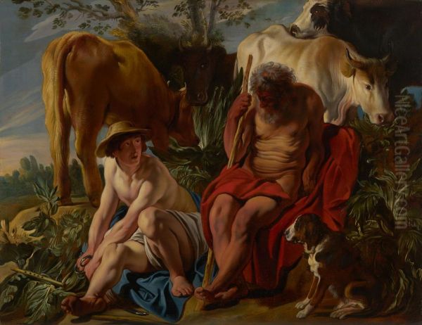 Mercury readying himself to kill the sleeping Argus - view 1